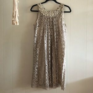 Lace and beaded tent dress